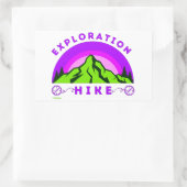 登山者ハイカーギフト 長方形シール (バッグ)