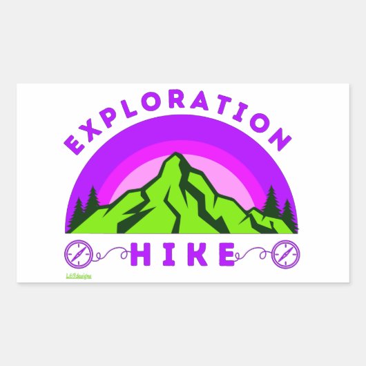 登山者ハイカーギフト 長方形シール (正面)