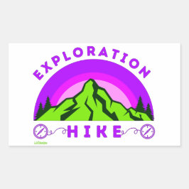 登山者ハイカーギフト 長方形シール