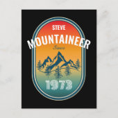 登山者パーソナライズヴィンテージ誕生日 ポストカード (正面)