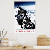 登山者達成引用文 やる気を起こさせる ポスター (キッチン)