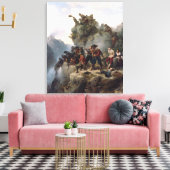 登山道を守るライフル人(カール・レッシング) キャンバスプリント (インサイチュ (リビング))