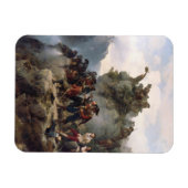 登山道を守るライフル人(カール・レッシング) マグネット (横)