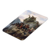 登山道を守るライフル人(カール・レッシング) マグネット (左側)