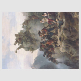 登山道を守るライフル人(カール・レッシング) 薄葉紙