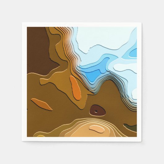 登山道 スタンダードカクテルナプキン (正面)