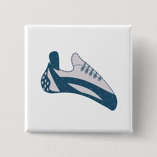 登山靴 缶バッジ (正面)