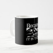 登山 - そこにあるからこそ コーヒーマグカップ (正面左)