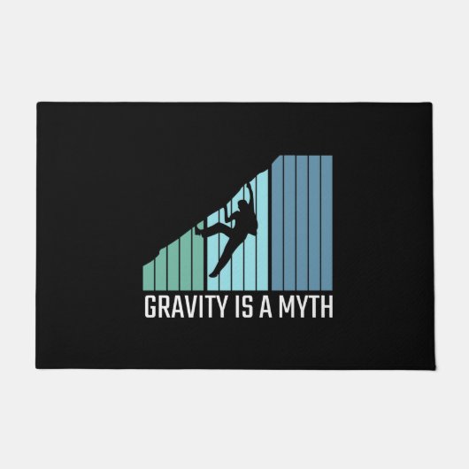 登山 – 重力は神話 ドアマット (正面)