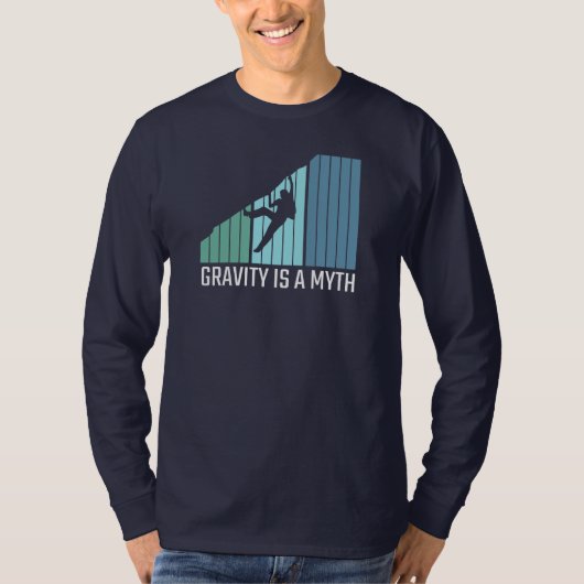 登山 – 重力は神話 Tシャツ (正面)