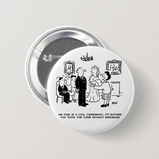 登結婚記所での民事式 缶バッジ (正面&裏面)