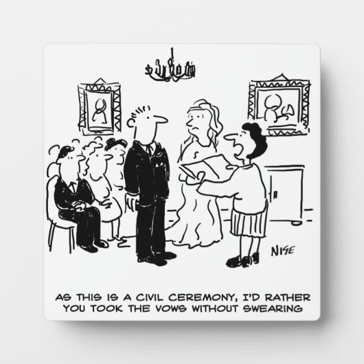 登記所結婚における民事執行の儀式おもしろい フォトプラーク (正面)