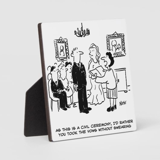 登記所結婚における民事執行の儀式おもしろい フォトプラーク (正面)