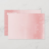 登記簿カードグラデーション水色シンプルサンゴ色 招待状 (正面/裏面)