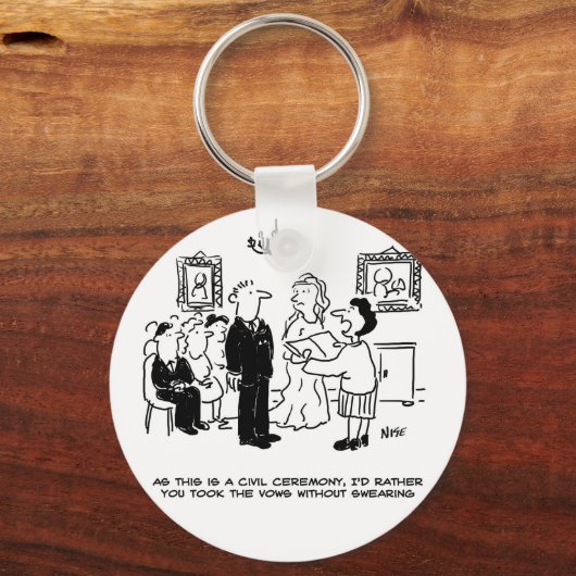 登記結婚事務所における民事執行の儀式 キーホルダー (正面)