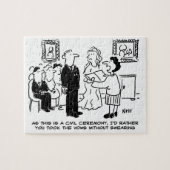 登記結婚事務所における民事執行の儀式 ジグソーパズル (横)