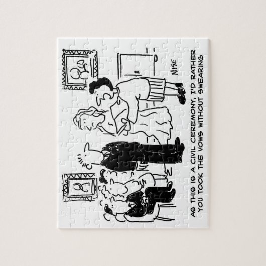 登記結婚事務所における民事執行の儀式 ジグソーパズル (縦)