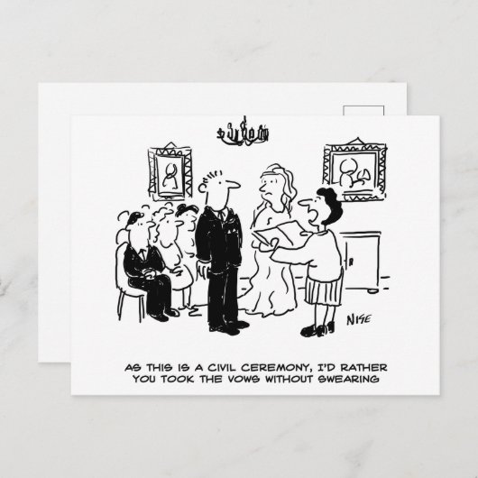 登記結婚事務所における民事執行の儀式 ポストカード (正面/裏面)