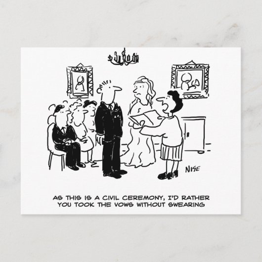 登記結婚事務所における民事執行の儀式 ポストカード (正面)