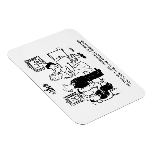 登記結婚事務所における民事執行の儀式 マグネット (右側)