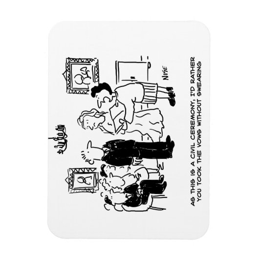 登記結婚事務所における民事執行の儀式 マグネット (縦)