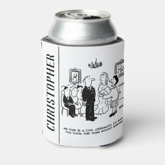 登記結婚事務所における民事執行の儀式 缶クーラー (缶裏面)