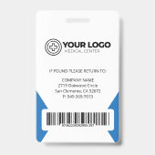 登録されたRurse RNロゴの写真とバーコード バッジ (裏面)