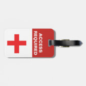 登録されていたサービス動物のラベル(PHOTO/NAMEと) ラゲッジタグ (裏面横)