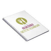 登録されていた食用の技術者の螺線形ノート ノートブック (右側)