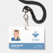 登録エレガントナースRN医療スタッフID バッジ (ストラップ付き表面)