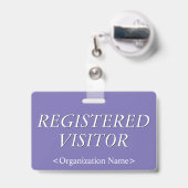 「登録エレガントビジター」バッジ バッジ (Back with Retractable)