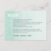 登録カード :: ぼかしウォーターカラーパステルミント エンクロージャーカード (裏面)