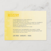 登録カード :: オンブレ ウォーターカラー イエロー エンクロージャーカード (裏面)