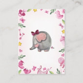 登録カード|ベビーシャワーの女の子|のエンクロージャカード エンクロージャーカード (裏面)