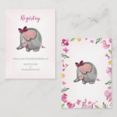 登録カード|ベビーシャワーの女の子|のエンクロージャカード エンクロージャーカード (正面/裏面)