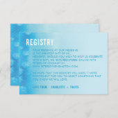 登録カード :: 陰影 水彩 青 エンクロージャーカード (正面/裏面)