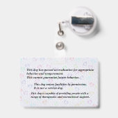 登録セラピードッグ – ブライトブルーバッジ バッジ (裏面（伸縮クリップ）)