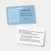 登録セラピー犬バッジ バッジ (Front & Back)