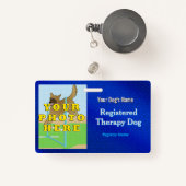 登録セラピー犬 – 濃い青のバッジ バッジ (正面リトラクタブル付き)