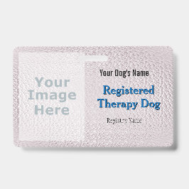 登録セラピー犬 – 薄いピンクのバッジ バッジ