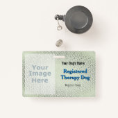 登録セラピー犬 – 薄緑のバッジ バッジ (正面リトラクタブル付き)