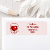 登録ナースと手赤いハート ラベル (インサイチュ)