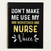 登録ナースのパーソナライズされた誕生日プレゼント プランナー手帳 (正面)