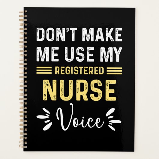 登録ナースのパーソナライズされた誕生日プレゼント プランナー手帳 (正面)