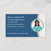 登録ナースアフリカ系アメリカテーマ 名刺 (正面)