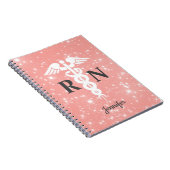 登録ナースカデュースピパーソナライズされたンク ノートブック (右側)