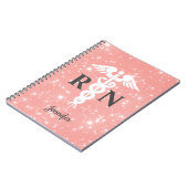 登録ナースカデュースピパーソナライズされたンク ノートブック (左側)