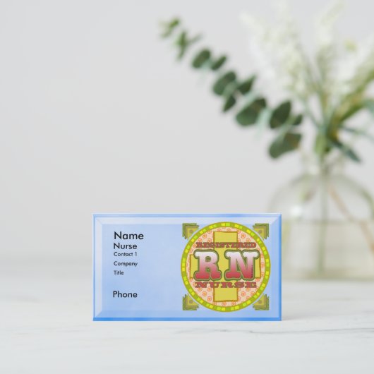 登録ナースカード名前をカスタムする名刺 名刺 (スタンド正面)