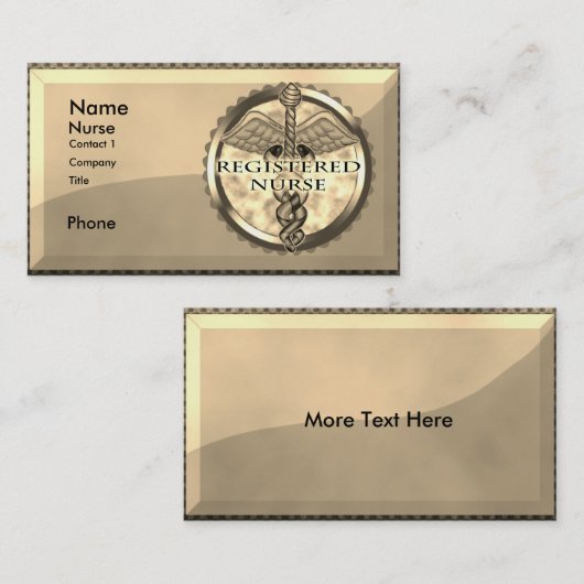 登録ナースカード名前をカスタムする名刺 名刺 (正面/裏面)
