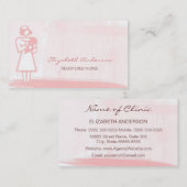 登録ナースガーリーピンクウォーターの色の気に健康 名刺 (正面/裏面)